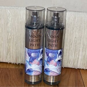 NEW 2 Full Size Bath and body works MOONLIGHT PATH R Sprays BBW